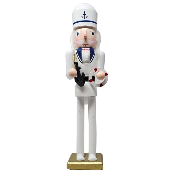 Boat Captain Sailing Skipper 16" Christmas Nutcracker - Nautical Gift - Picture 1 of 4
